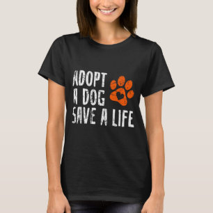 Camiseta Adopta Perro Retro Salva Vida Rescate Animal Amant