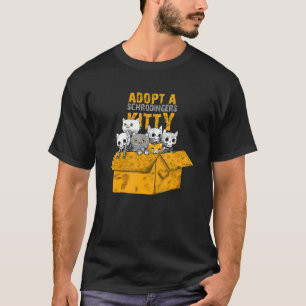 Camiseta Adopta un diseño divertido de gatito de Schrödinge