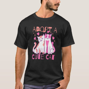 Camiseta Adopta Un Gato Adorable