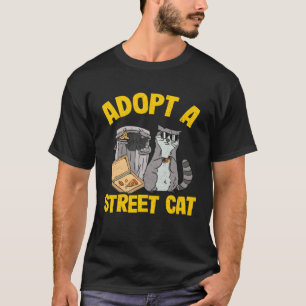Camiseta Adopta un gato callejero mapache 5