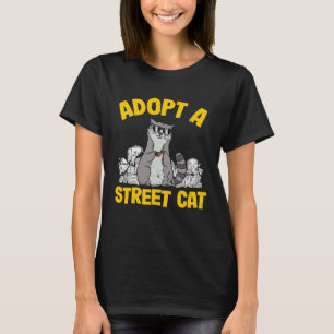 Camiseta Adopta un gato callejero mapache 7