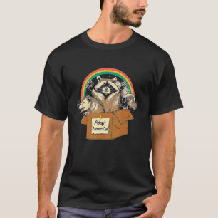 Camiseta Adopta un gato callejero Zarigüeya Mapache Mofeta