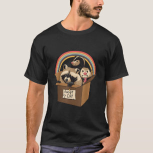 Camiseta Adopta Un Gato Mapache Zarigüeya Mofeta Pandas De 