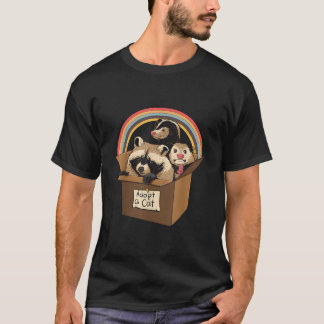 Camiseta Adopta Un Gato Mapache Zarigüeya Mofeta Pandas De