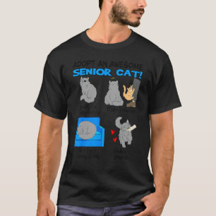 Camiseta Adopta Un Gato Mayor Increíble