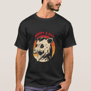 Camiseta Adopta un gato mofeta vive zarigüeya para hombres