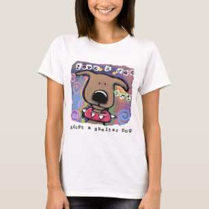 Camiseta Adopta un perro refugio, ama a un perro