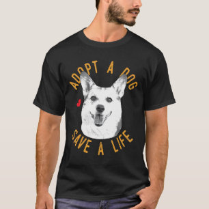 Camiseta Adopta un perro salva una vida Rescate Pembroke We