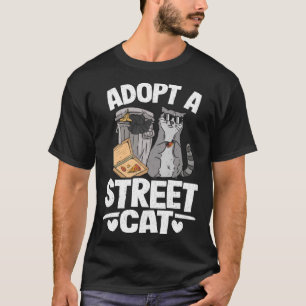 Camiseta Adopta Un Raccoon De Basura De Gato Callejero
