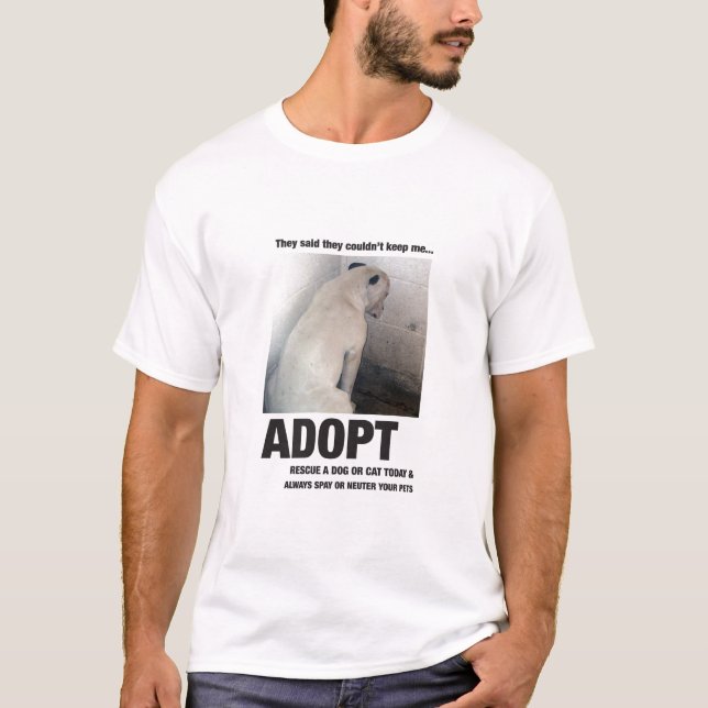 Camiseta Adopta una Mascota (Anverso)