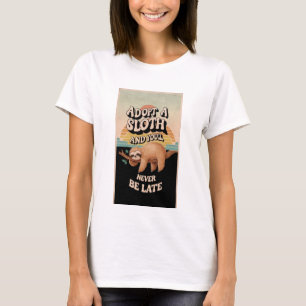 Camiseta Adopta una Sloth y nunca llegarás tarde