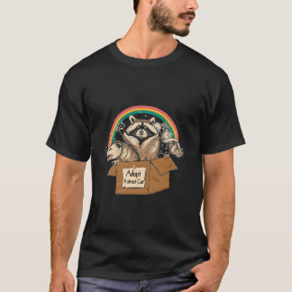 Camiseta Adopta una zarigüeya mapache mofeta callejera