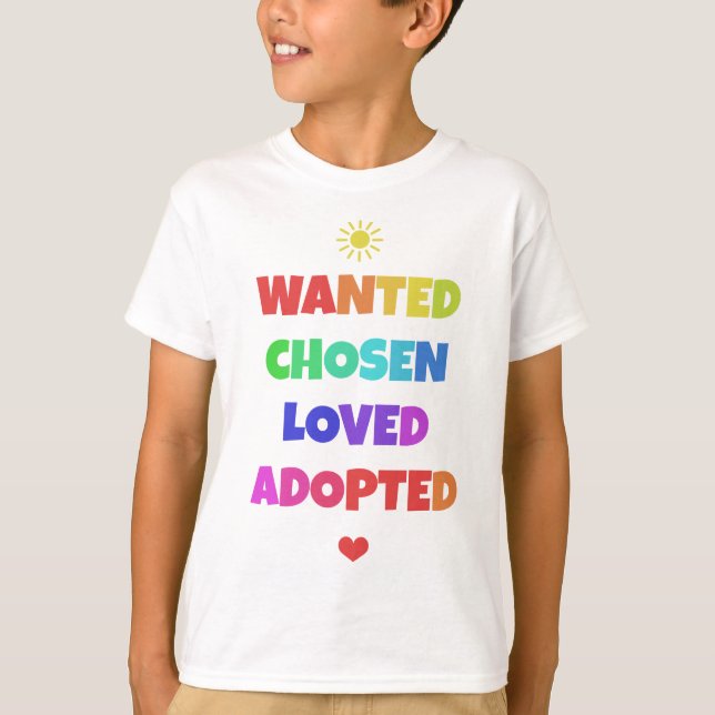 Camiseta adoptada amada elegida querida del fiesta (Anverso)