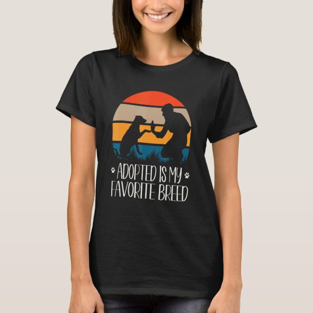 Camiseta Adoptada es mi raza favorita de cinco años de edad (Anverso)