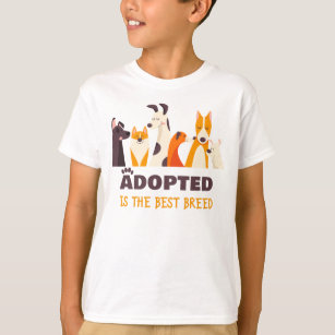 Camiseta Adoptado es la mejor raza: Refugio de rescate de p