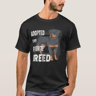 Camiseta Adoptado es mi amante de los rottweiler de raza fa