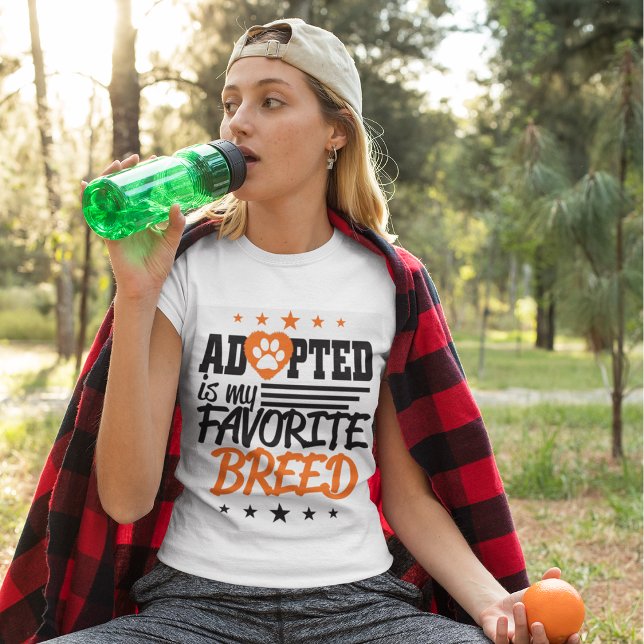 Camiseta Adoptado es mi raza favorita (Subido por el creador)