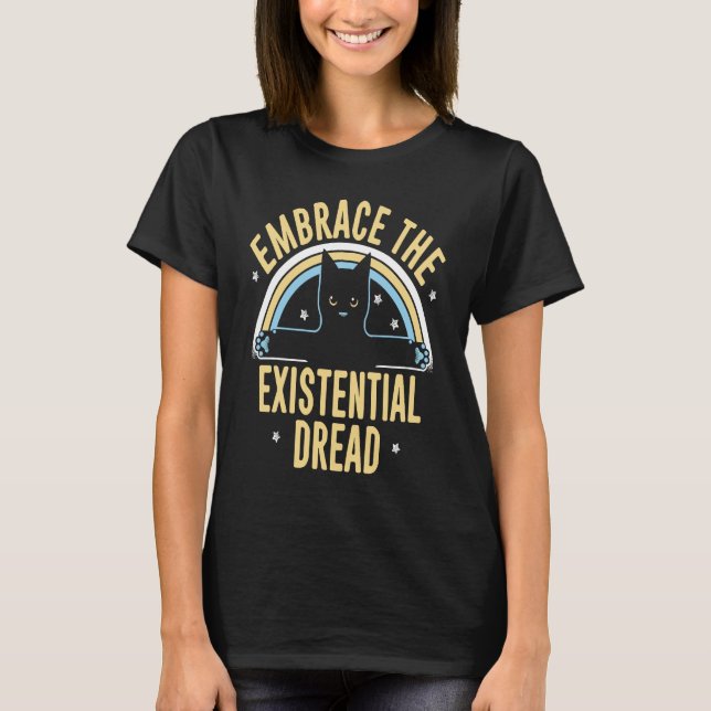Camiseta Adoptar El Gato De Pan Existencial (Anverso)