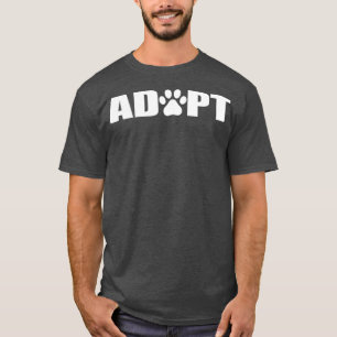 Camiseta Adoptar el gato de perro de animales de rescate de