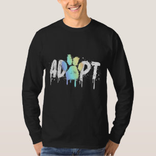 Camiseta Adoptar el salvamento animal de perros gatos 1