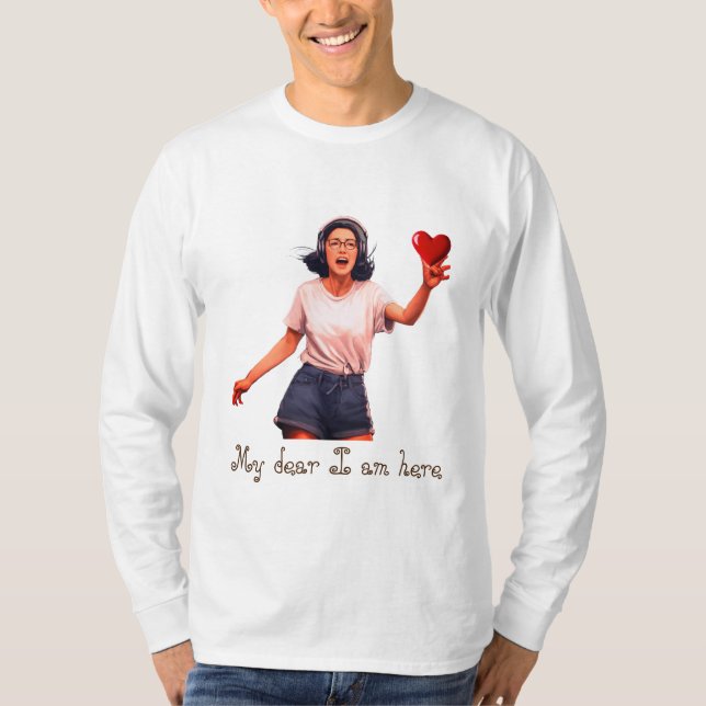 Camiseta Adoptar el Tee de mensajes (Anverso)