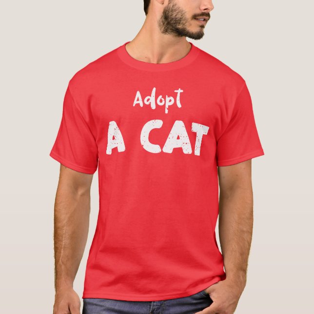 Camiseta Adoptar gatos (Anverso)