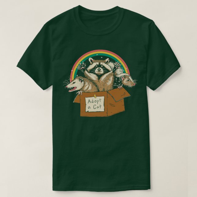Camiseta Adoptar gatos prohibidos (Diseño del anverso)