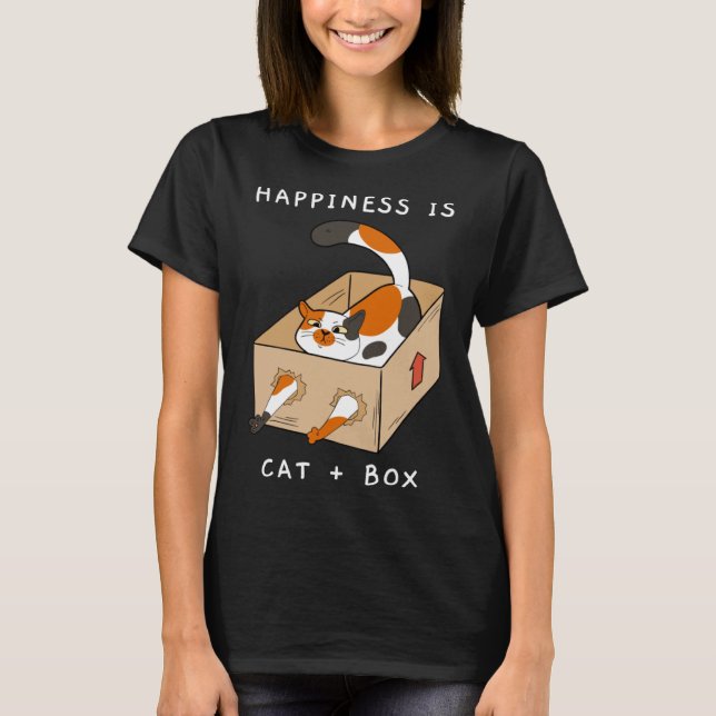 Camiseta Adoptar joyas simples en la caja de papel para gat (Anverso)