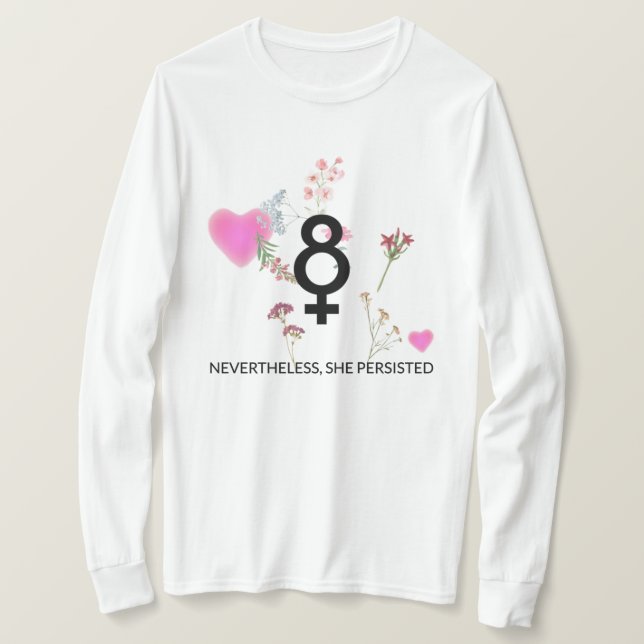 Camiseta Adoptar la igualdad feliz Día de la Mujer para la  (Anverso del diseño)
