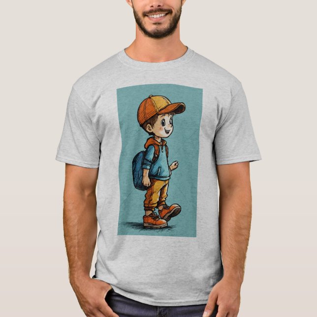 Camiseta Adoptar las aventuras de la vida con diseños lúdic (Anverso)