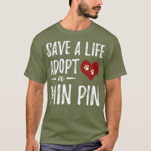 Camiseta Adoptar Min Pin Rescue Miniatura Pinscher Dog Mom