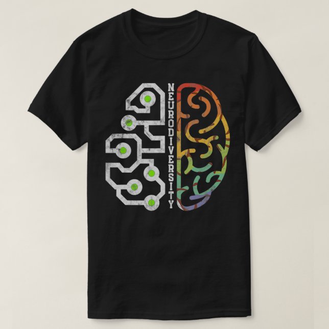 Camiseta Adoptar Neurodiversidad Autismo cerebral Concienci (Diseño del anverso)