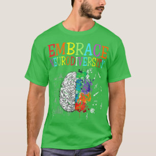 Camiseta Adoptar Neurodiversidad Colorful Brain Autism Cons