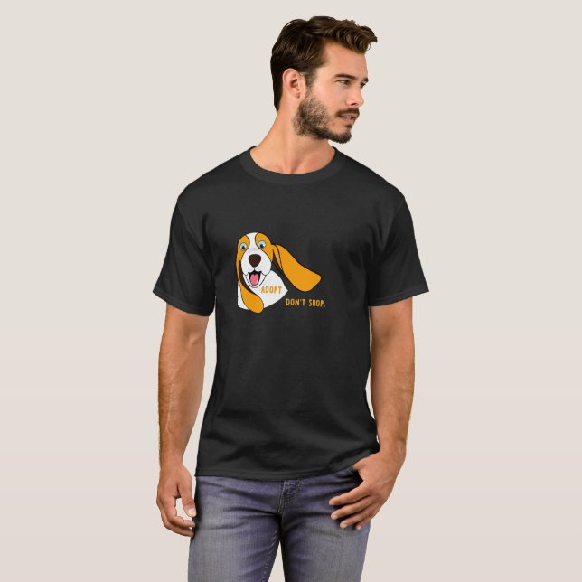 Camiseta adoptar no comprar (Anverso completo)