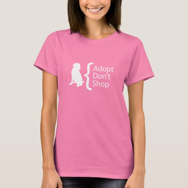 Camiseta Adoptar no comprar (Anverso)