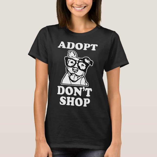 Camiseta Adoptar No Comprar Adopción De Rescate De Perros D (Anverso)