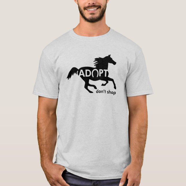 Camiseta Adoptar no comprar caballo (Anverso)