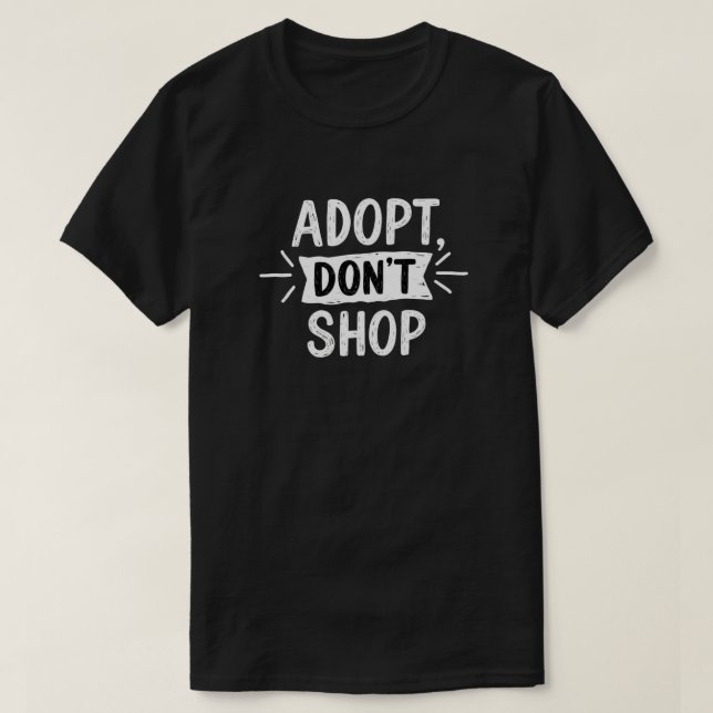 Camiseta Adoptar, no comprar | Defensa de Mascotas de resca (Diseño del anverso)