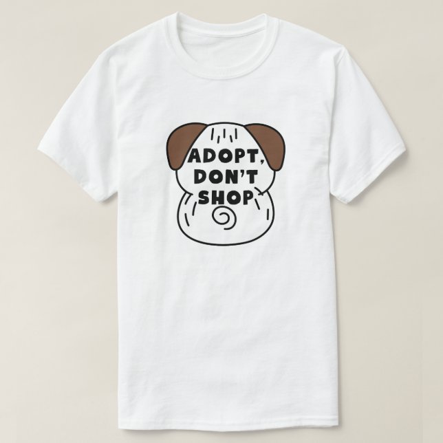 Camiseta Adoptar, no comprar | Defensa de Mascotas de resca (Diseño del anverso)