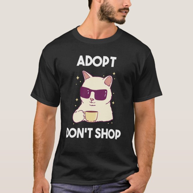 Camiseta Adoptar no comprar gatos 2 (Anverso)