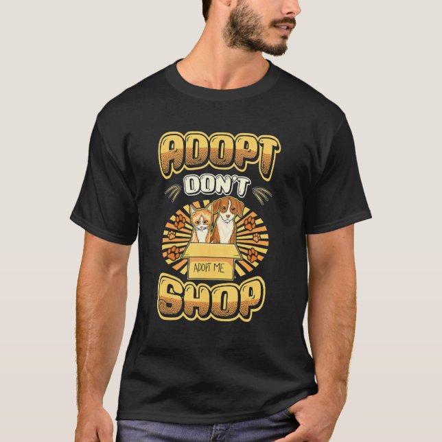 Camiseta Adoptar No Comprar Refugio Animal de Rescate 1 (Anverso)