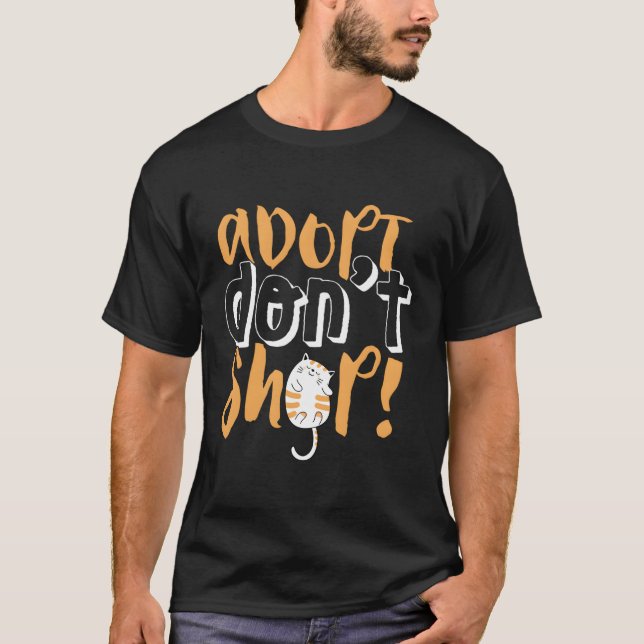 Camiseta Adoptar No Comprar Refugio Mascota Adopción Animal (Anverso)