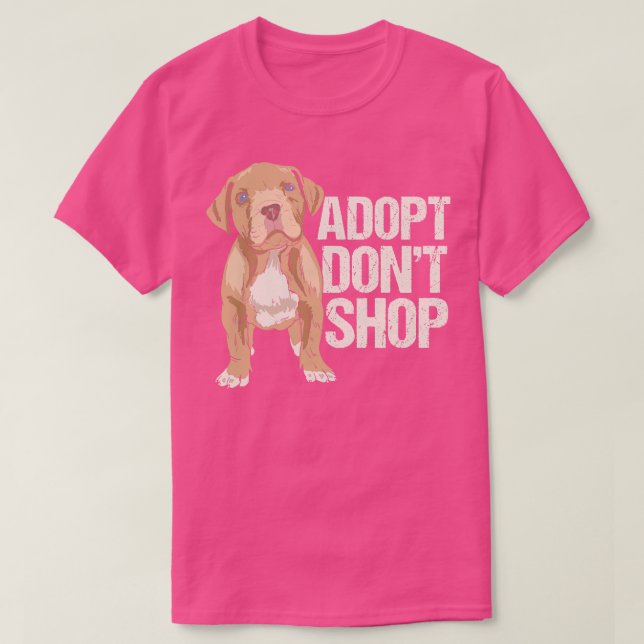 Camiseta Adoptar no comprar regalos de rescate de perro (Diseño del anverso)