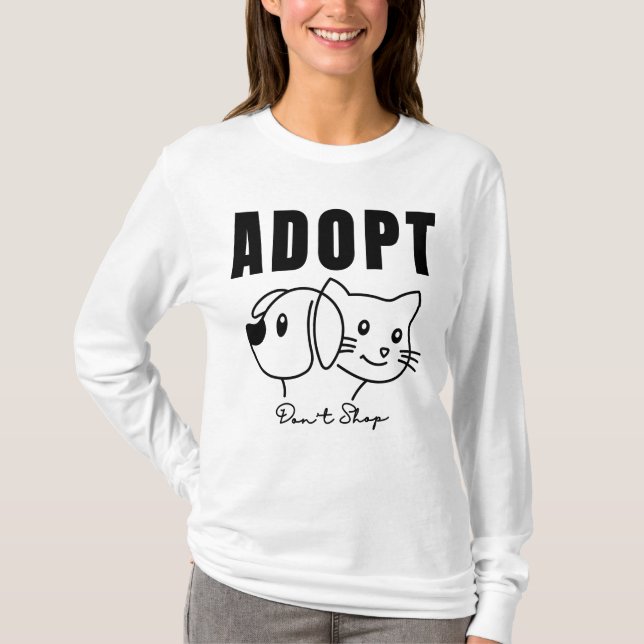 Camiseta Adoptar no comprar - Rescate animal y adopción Mas (Anverso)