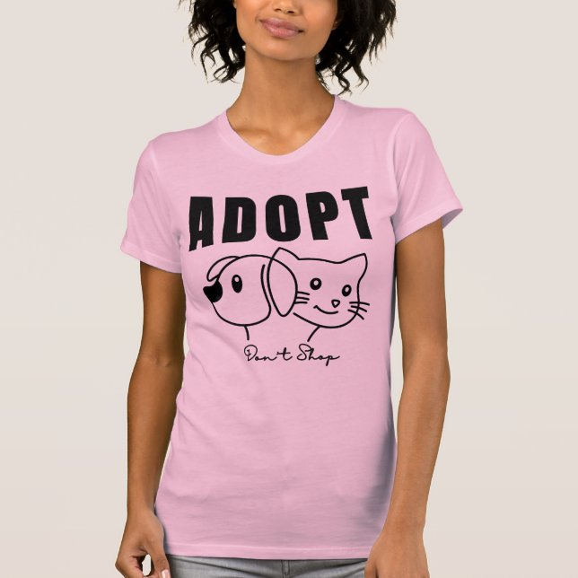 Camiseta Adoptar no comprar - Rescate animal y adopción Mas (Anverso)
