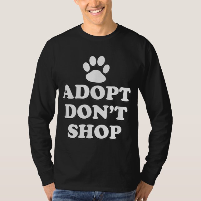 Camiseta Adoptar no comprar rescates de los derechos de los (Anverso)