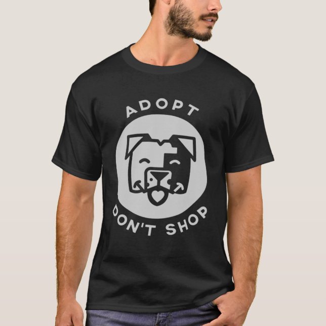 Camiseta Adoptar No Comprar Salvar La Vida Rescatar El Amor (Anverso)