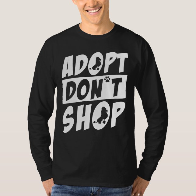 Camiseta Adoptar Poodle Don T Shop (Anverso)