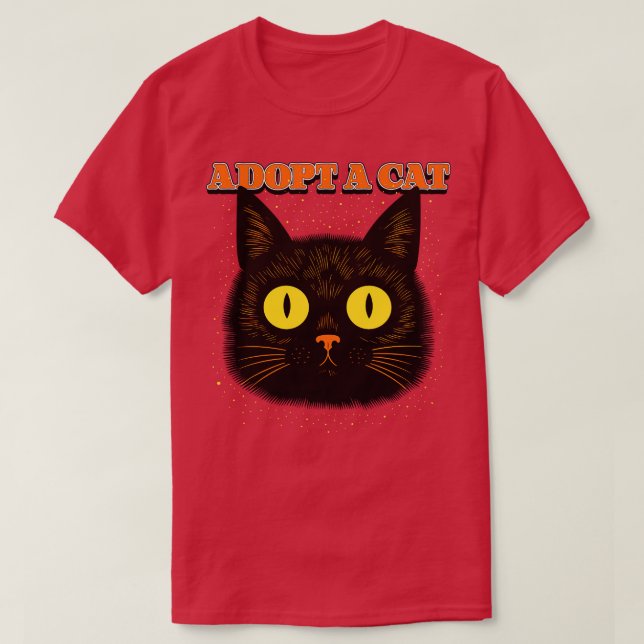 Camiseta Adoptar un gato (Diseño del anverso)