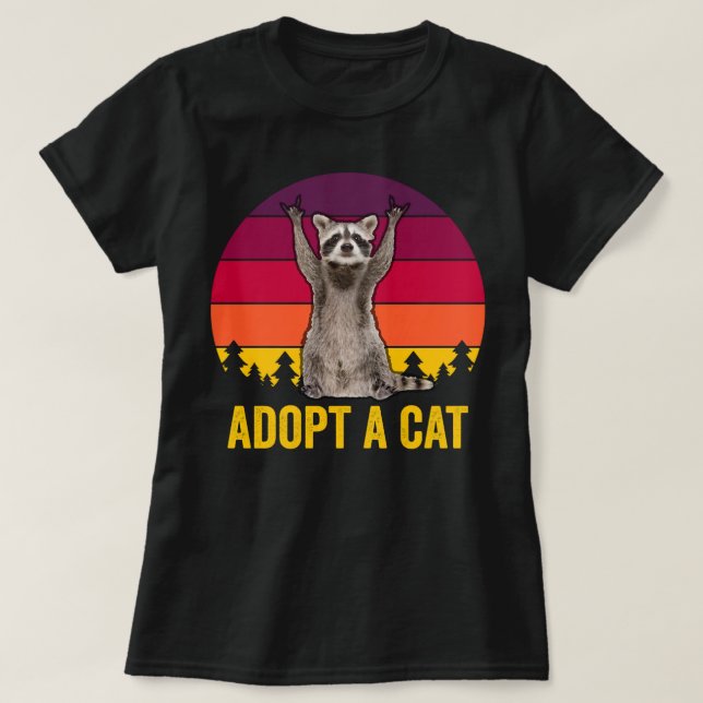 Camiseta Adoptar un gato (Diseño del anverso)